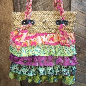 🌴🌺🍍Cappelli Straworld Boho Tote Ruffle Purse